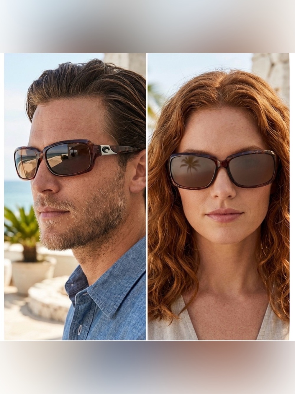 Costa Del Mar Tortoise Sunglasses Isabela IB10 580P Polarized Lens NEW w/o Tags